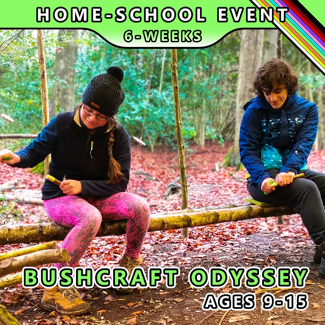 Bushcraft odyssey course for home school children at TRIBE with honours