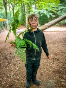 TRIBE Bushcraft child adventure day session camouflage and concealment 4