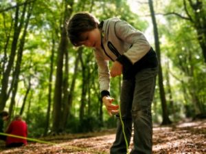 TRIBE Bushcraft home school education session child learning to tie a knot