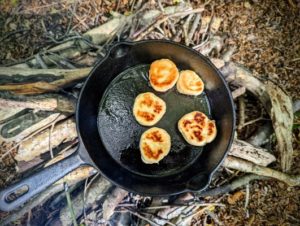 TRIBE Bushcraft home school education session making bannock 2