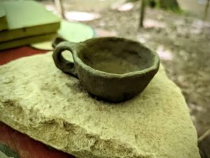 TRIBE Bushcraft home school education session making clay pots 2