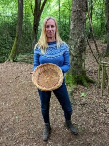 TRIBE Bushcraft making willow baskets completed basket 1