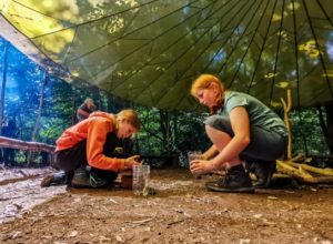 TRIBE Bushcraft session discovery day making water filters using natural materials