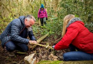 TRIBE Bushcraft session social saturdays family bushcraft adults coppicing hazel