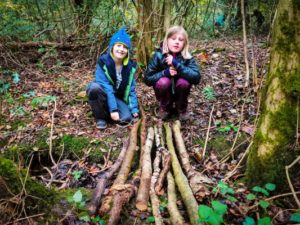 TRIBE Bushcraft session social saturdays family bushcraft bridge construction