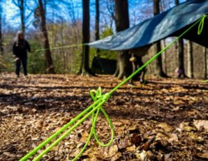 TRIBE Bushcraft session social saturdays family bushcraft completed knot, the Farrimond hitch