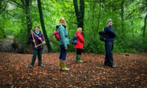 TRIBE Bushcraft session social saturdays family bushcraft completed pack frames being demonstrated