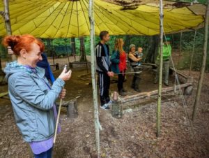 TRIBE Bushcraft session social saturdays family bushcraft making atlatls and fun