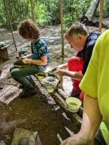 TRIBE Bushcraft session social saturdays family bushcraft making clay pots