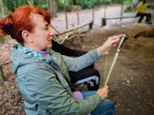 TRIBE Bushcraft session social saturdays family bushcraft making the atlatl arrow