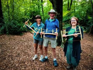 TRIBE Bushcraft workshop session making a buck saw from natural materials