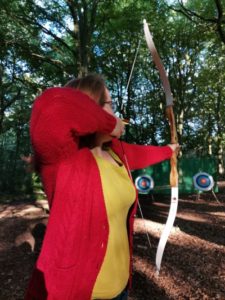 TRIBE Woodland Archery session archer closeup 1