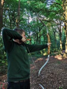 TRIBE Woodland Archery session archer closeup 2