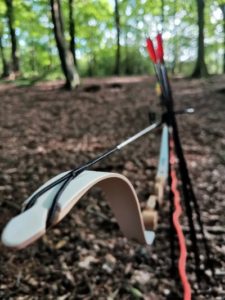 TRIBE Woodland Archery session closeup of bow