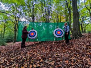 TRIBE Woodland Archery two guests and two bosses with arrows