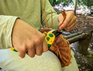 TRIBE Bushcraft making willow baskets