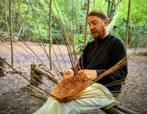 TRIBE Bushcraft making willow baskets
