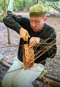 TRIBE Bushcraft making willow baskets