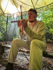 TRIBE Bushcraft making willow baskets